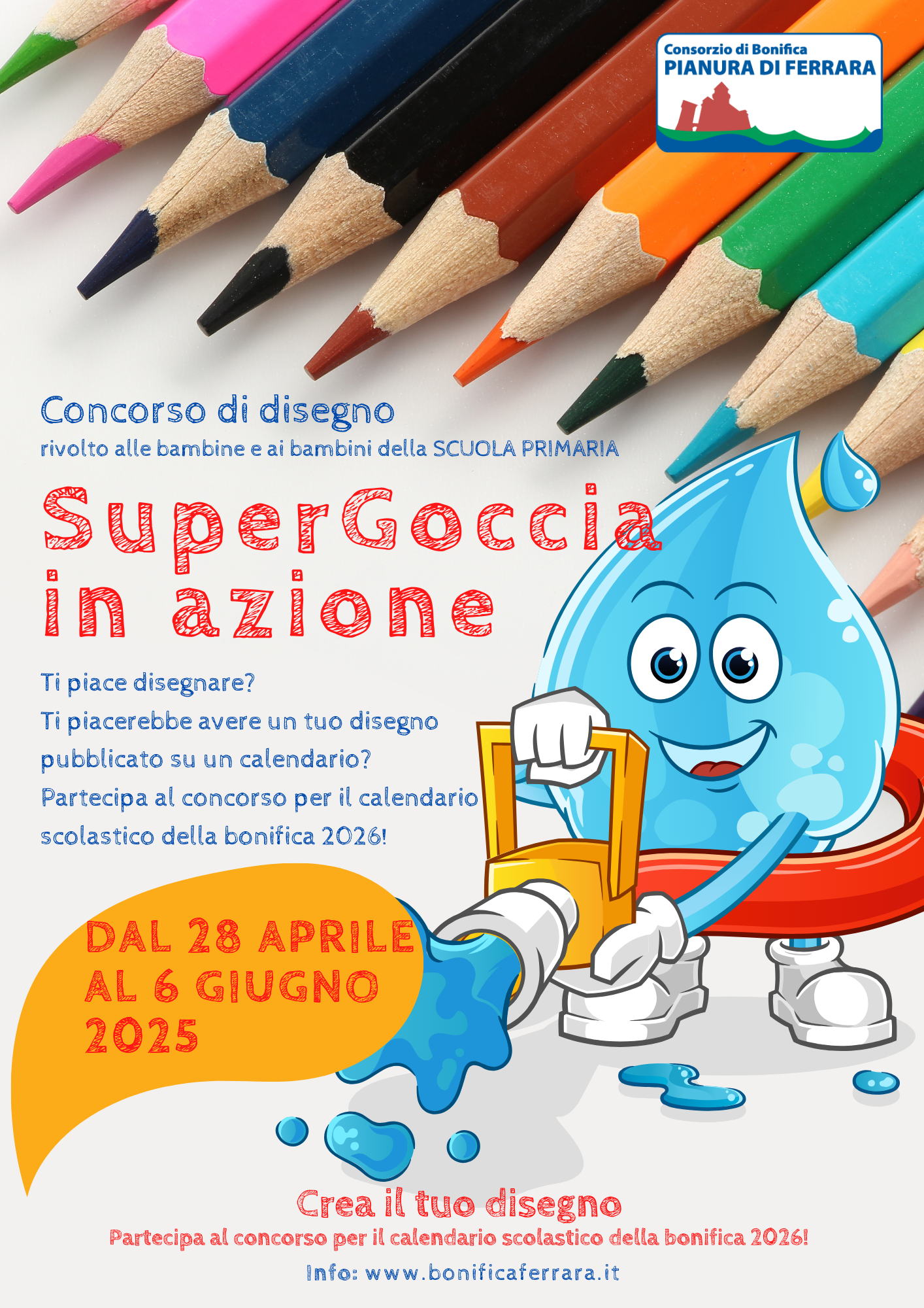 Super Goccia in Azione: Concorso di disegno per i piccoli artisti delle scuole Primarie